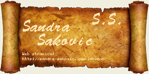 Sandra Saković vizit kartica